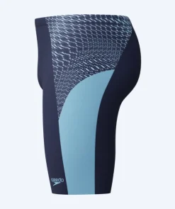 Outlet Speedo lange badebukser til mænd - Endurance Max Splice - Mørkeblå/lyseblå