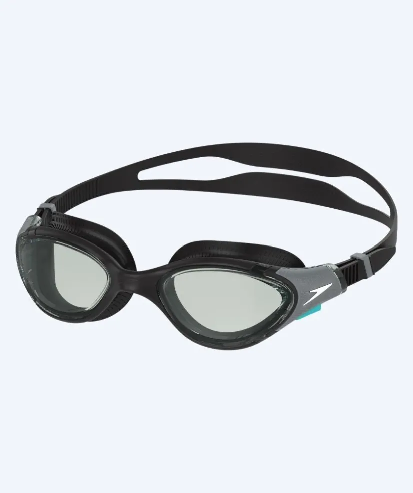 Discount Speedo nærsynede svømmebriller med styrke til voksne - (-1.5) – (-6.0) - Biofuse 2.0 - Sort/grå (Smoke linse)