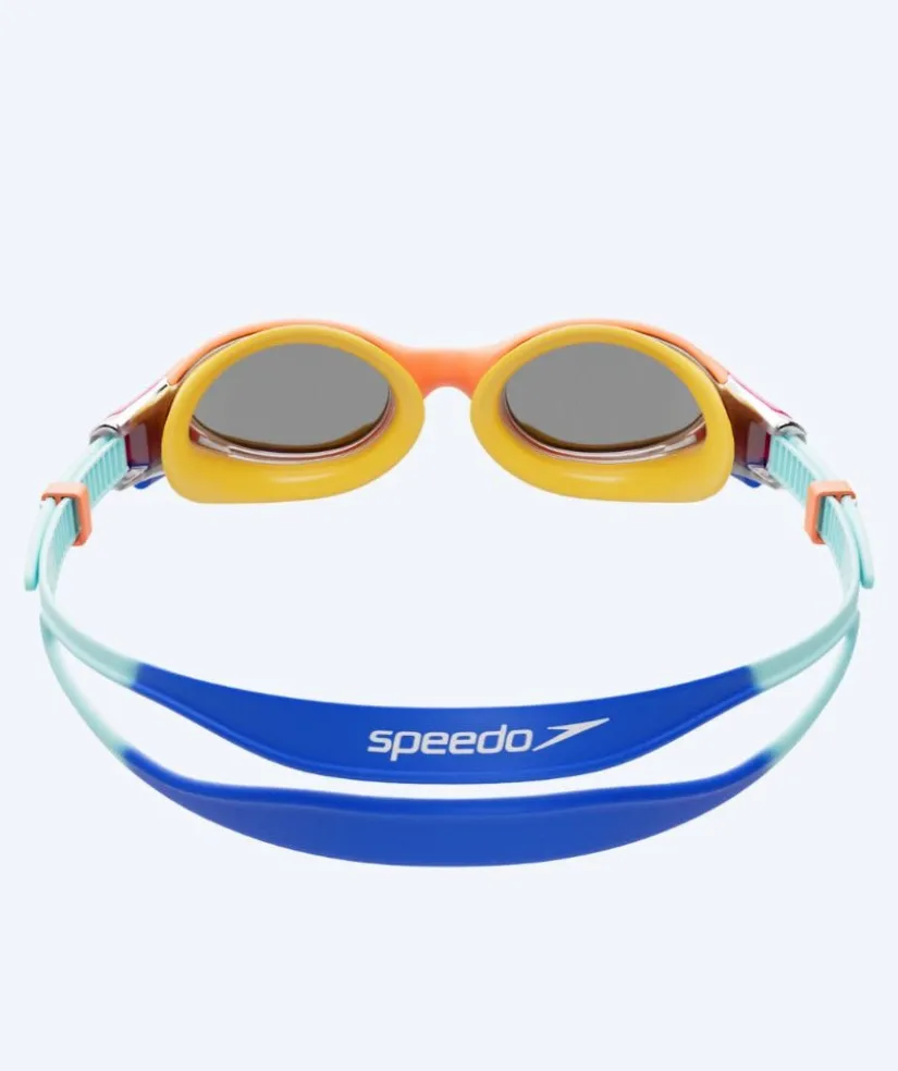 Discount Speedo svømmebriller til børn (6-14) - Biofuse 2.0 Mirror - Orange/mørkeblå