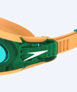 Sale Speedo svømmebriller til børn (6-14) - Hydrosity 2.0 - Orange/mørkegrøn (Blå linse)