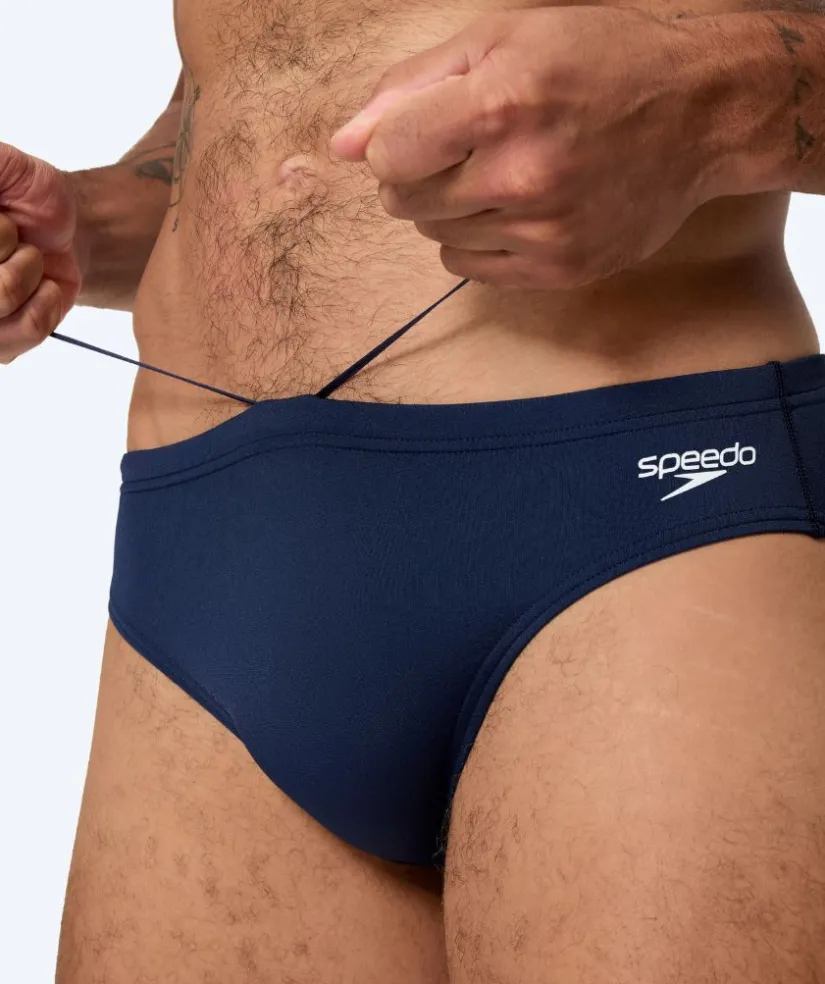Online Speedo trekantede badebukser til mænd - Endurance Logo - Mørkeblå