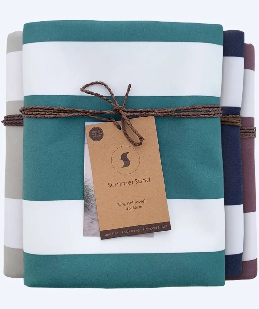 Sale SummerSand microfiber håndklæde - Ocean Green (Turkis)