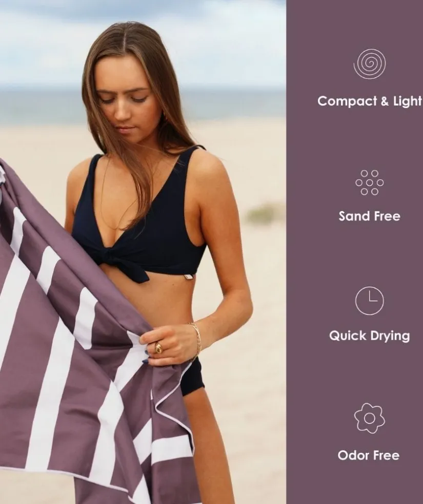 Discount SummerSand microfiber håndklæde - Grape Purple (Rød)