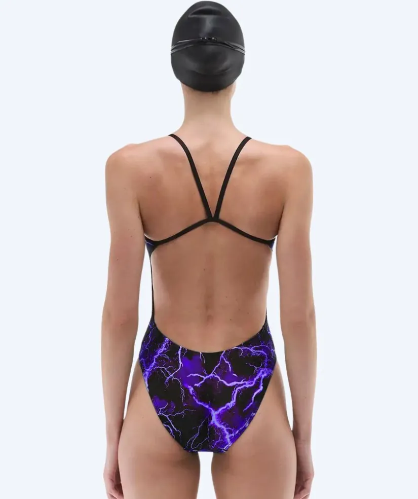 Best TYR badedragt til damer - Durafast Elite Cutoutfit Arterix - Lilla/sort