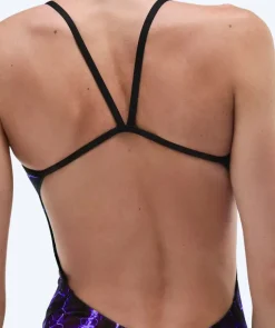 Best TYR badedragt til damer - Durafast Elite Cutoutfit Arterix - Lilla/sort
