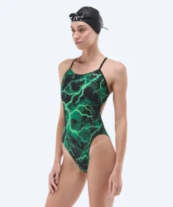 Hot TYR badedragt til damer - Durafast Elite Cutoutfit Arterix - Grøn/sort