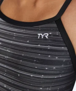 Clearance TYR badedragt til damer - Durafast Elite Speedwarp - Sort/grå
