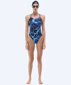 Outlet TYR badedragt til damer - Durafast Elite Cutoutfit Arterix - Blå/sort