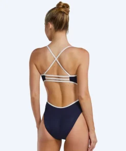 Sale TYR badedragt til damer - Durafast Elite Trinityfit Hexa - Mørkeblå/hvid