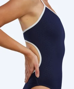 Sale TYR badedragt til damer - Durafast Elite Trinityfit Hexa - Mørkeblå/hvid