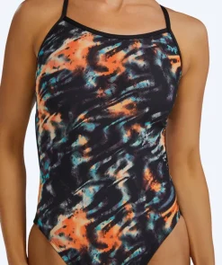 Best TYR badedragt til damer - Durafast Elite Trinityfit - Sort/orange