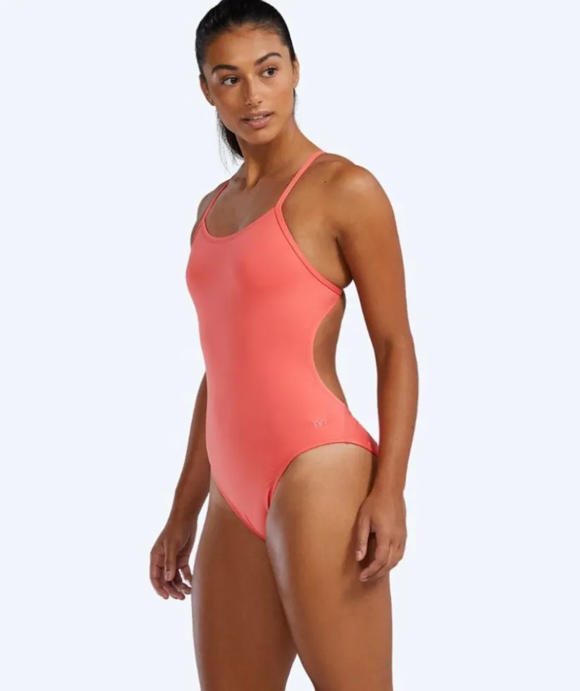 Best TYR badedragt til damer - Durafast Solid Cutoutfit - Lyserød