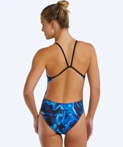 Online TYR badedragt til damer - Waveform Cutoutfit - Blå/sort