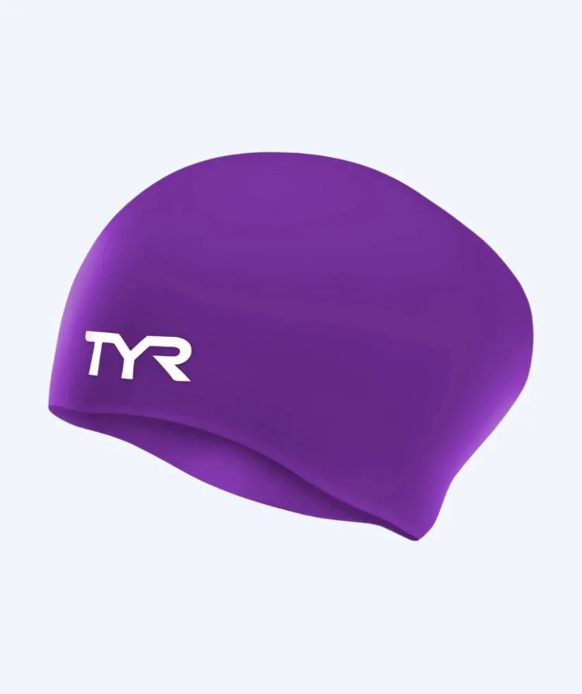 Online TYR badehætte til langt hår - Silicone - Lilla