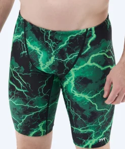 Outlet TYR lange badebukser til mænd - Durafast Elite Arterix - Grøn/sort