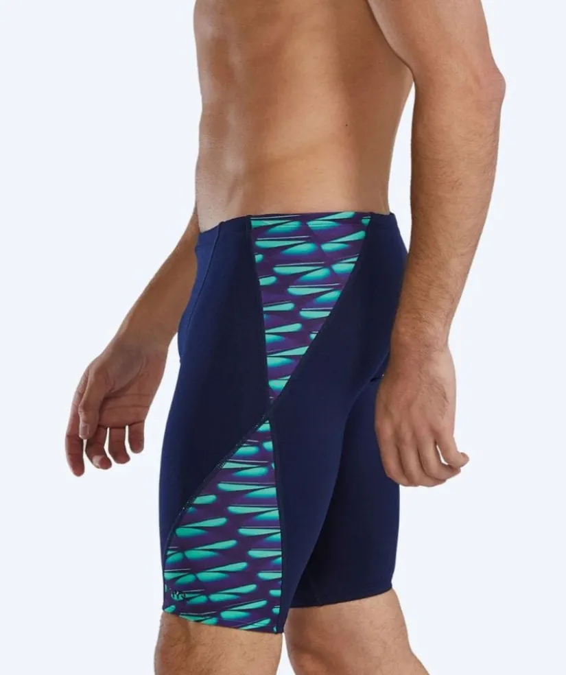 Best TYR lange badebukser til mænd - Evolved Blade Splice - Mørkeblå/grøn