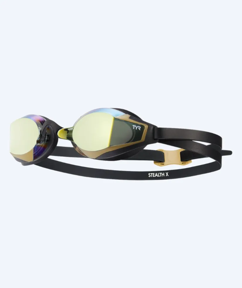 Best TYR svømmebriller - Stealth X Mirrored - Sort/guld