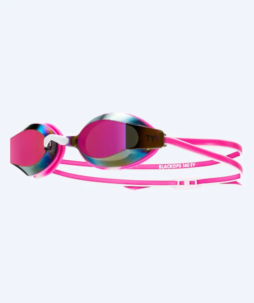 Discount TYR svømmebriller til junior - Blackops 140 EV Mirrored - Pink/hvid