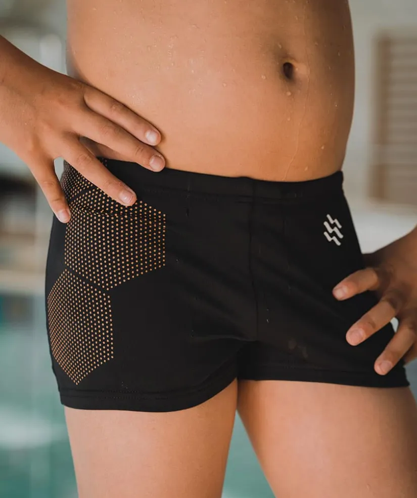 Outlet Watery badebukser til drenge - Flaming Vegas Eco - Orange Corner