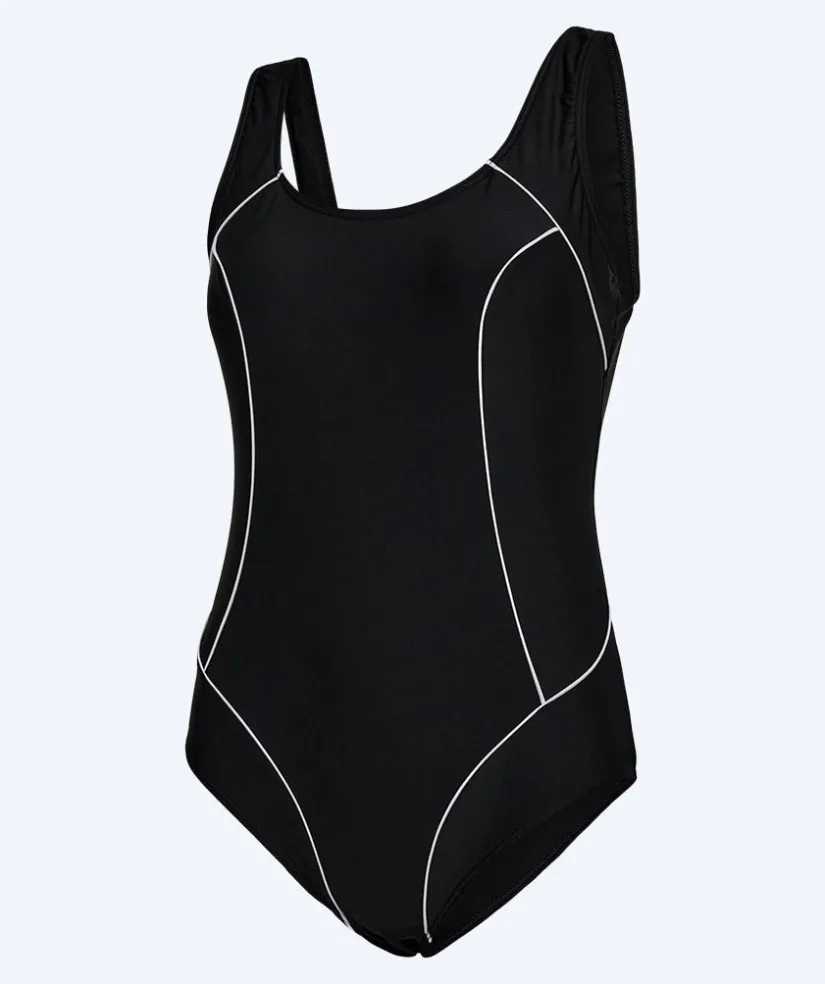 Best Watery badedragt i plus size til damer - Tamaya U-Back - Sort/hvid