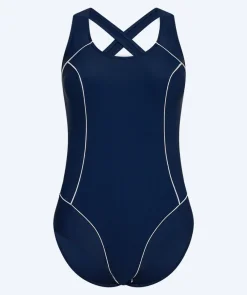 Best Watery badedragt i plus size til damer - Kaito - Mørkeblå/hvid