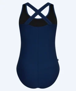 Best Watery badedragt i plus size til damer - Kaito - Mørkeblå/hvid