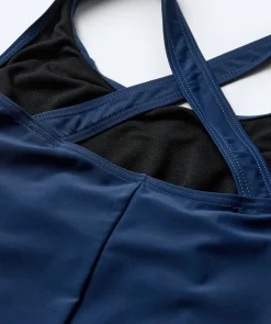 Best Watery badedragt i plus size til damer - Kaito - Mørkeblå/hvid