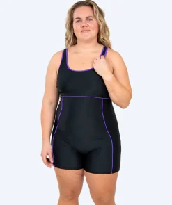 Hot Watery badedragt med ben til damer - Tirta - Sort/lilla