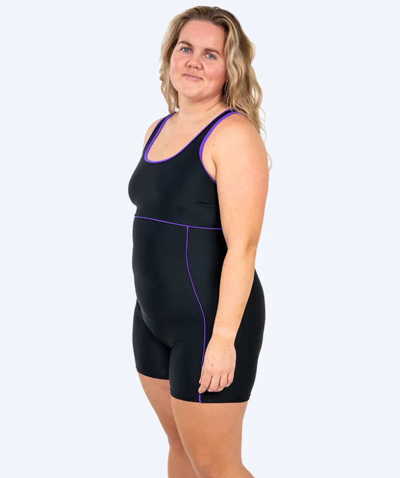 Hot Watery badedragt med ben til damer - Tirta - Sort/lilla