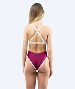 Hot Watery badedragt til damer - Eco Sunkissed Solid - Ruby Red