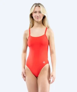 Best Watery badedragt til damer - Freestyler Solid - Cherry Red