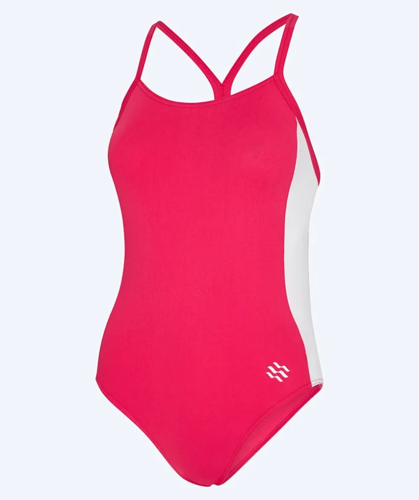 Clearance Watery badedragt til damer - Sidestroke Solid - Shiny Red