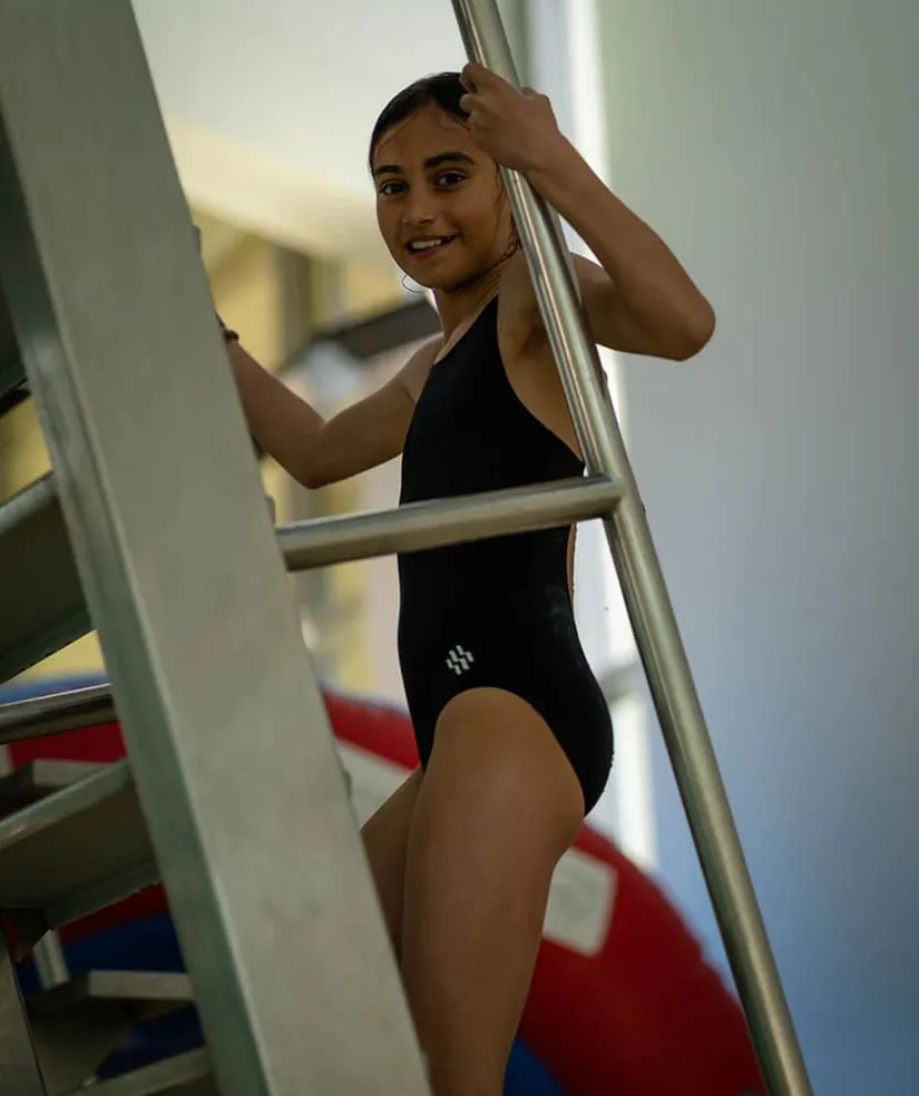 Online Watery badedragt til piger - Eco Poolparty - Sort
