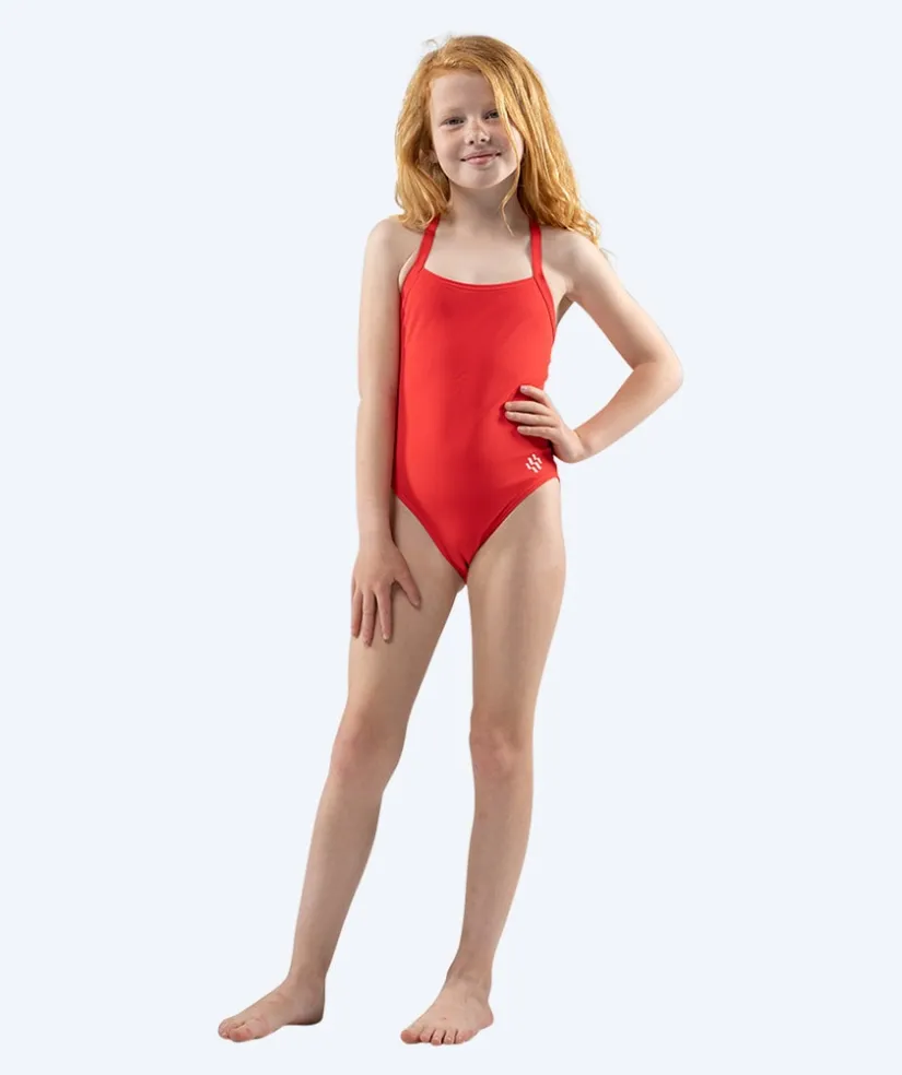 New Watery badedragt til piger - Freestyler Solid - Cherry Red