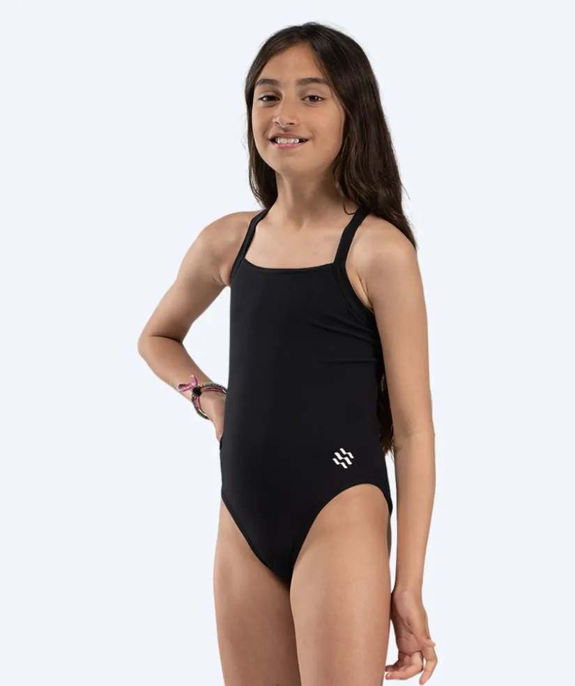Outlet Watery badedragt til piger - Freestyler Solid - Sort