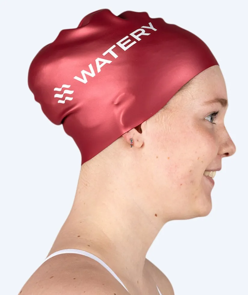 Clearance Watery badehætte (fra 10 år) - Signature - Bordeaux