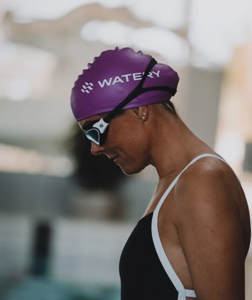 Online Watery badehætte (fra 10 år) - Signature - Violet