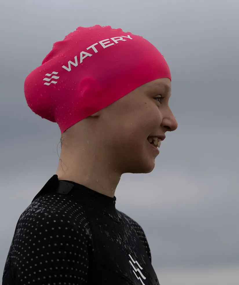 Online Watery badehætte (fra 10 år) - Signature - Rød