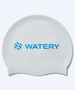 Outlet Watery badehætte - Signature Metallic - Hvid/blå