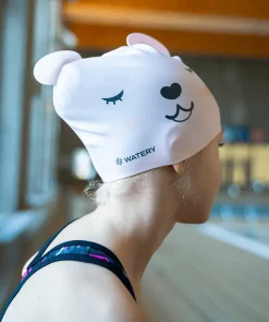 Outlet Watery badehætte til børn - Dashers - Teddy (Lyserød)