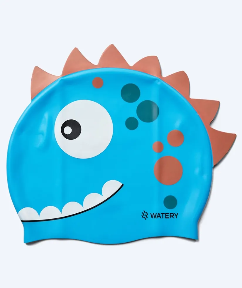 Watery badehætte til børn - Dashers - Dino (Lyseblå)