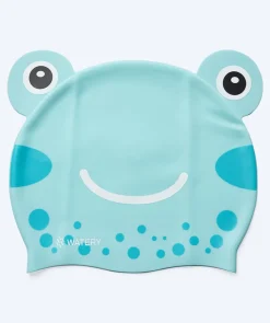 Best Watery badehætte til børn - Dashers - Frog (Lyseblå)
