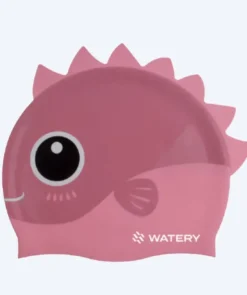 New Watery badehætte til børn - Fishi - Pink Shark