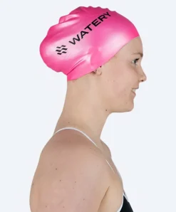 Watery badehætte til langt hår - Signature - Pink