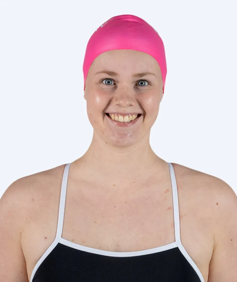 Watery badehætte til langt hår - Signature - Pink