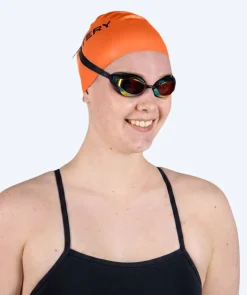 Online Watery badehætte til langt hår - Signature - Orange