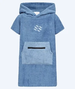 Best Watery badeponcho til børn (1-6) - Bomuld - Atlantic Blue