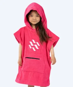 New Watery badeponcho til børn (1-6) - Bomuld - Pink