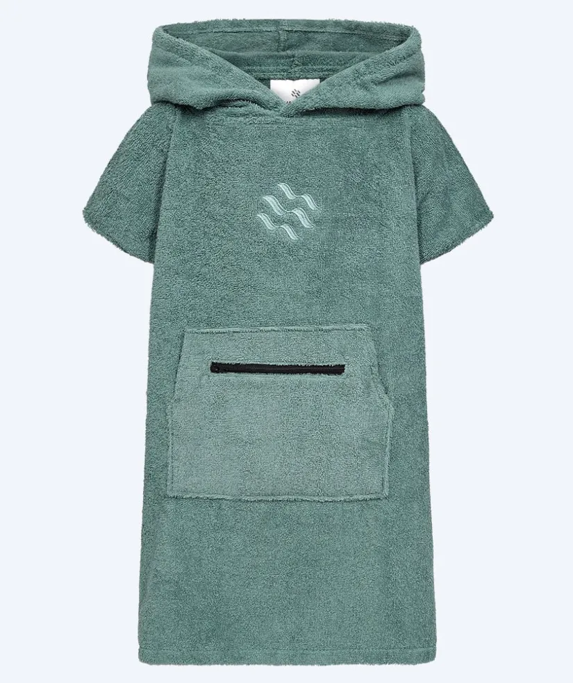 Hot Watery badeponcho til børn (1-6) - Bomuld - Forest Green