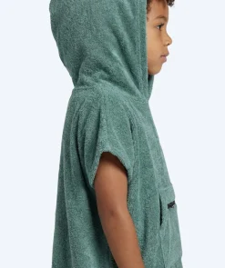 Hot Watery badeponcho til børn (1-6) - Bomuld - Forest Green
